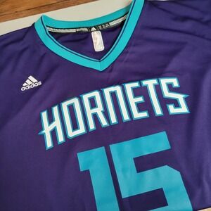 Adidas Charlotte Hornets 15 Kemba Walker Basketball Jersey 3XL Purple Teal